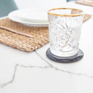 Set de 4 dessous-de-plat artisanaux ronds en jacinthe d'eau, tissés, durables et isolants pour la chaleur, pour la décoration de cuisine de style campagnard - Product Image 1