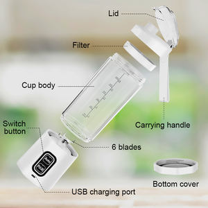 Prepara Jugos Profesionales en Cualquier Lugar <span class=keywords><strong>con</strong></span> esta Licuadora de 700 ml Libre de BPA, <span class=keywords><strong>con</strong></span> Batería de 6000 mAh para una Potente Licuación Inalámbrica en Cualquier Lugar - Product Image 3