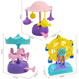 เครื่องเล่นม้าหมุนพลาสติกแบบมือถือสำหรับเด็กอายุ 4-6 ปี ขนาดเดียว - Product Image 3