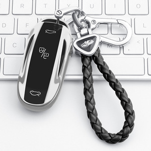 ปลอกหุ้มกุญแจหรูหราพร้อมพวงกุญแจสำหรับ <span class=keywords><strong>Tesla</strong></span> Model x S Y เคสป้องกันกุญแจอุปกรณ์เสริมอัจฉริยะสำหรับกุญแจ <span class=keywords><strong>Tesla</strong></span> Model 3 - Product Image 1