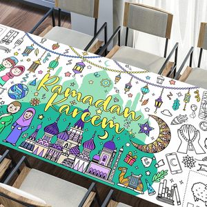 Grande nappe à colorier Ramadan Kareem, poster en papier pour activités manuelles, jeux <span class=keywords><strong>de</strong></span> <span class=keywords><strong>dessin</strong></span> DIY à domicile, fournitures <span class=keywords><strong>de</strong></span> fête, 30 x 72 pouces - Product Image 6