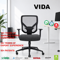 Chaise de bureau ergonomique en maille, dossier réglable, accoudoirs 3D, verrouillage d'inclinaison, support lombaire en mousse moulée, GTChair