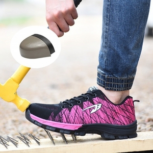 <span class=keywords><strong>Scarpe</strong></span> da Lavoro Industriali Antiscivolo con Suola in Gomma, Sneakers Protettive con Punta in Acciaio per Donne, <span class=keywords><strong>Scarpe</strong></span> Antinfortunistiche Rosa - Product Image 2