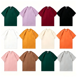 <span class=keywords><strong>Camiseta</strong></span> Básica Lisa de 300GSM para Hombre, Personalizable, 100% Algodón, Alta Calidad, Estilo Vintage, Corte Cuadrado, con Logotipo Personalizado, Unisex, Venta al Por Mayor, <span class=keywords><strong>Verde</strong></span> Oscuro - Product Image 4
