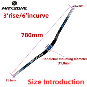 31.8*780MM 25MM Hauteur Vélo De Montagne En Alliage D'aluminium <span class=keywords><strong>Vitesse</strong></span> De Levage Cross-Country <span class=keywords><strong>VTT</strong></span> Guidon Hirondelle Vélo Guidon - Product Image 5
