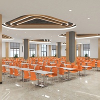 Ensemble de tables et chaises de salle à manger durables pour la restauration commerciale, les snack-bars, les usines, les cantines, les écoles et les restaurants