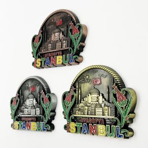 Aimants de réfrigérateur créatifs Souvenirs de voyage en <span class=keywords><strong>Turquie</strong></span> Artisanat en métal personnalisé Aimants de réfrigérateur 3D <span class=keywords><strong>ISTANBUL</strong></span> - Product Image 4