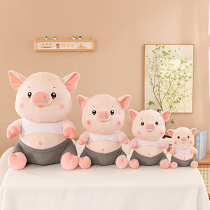 Peluche a forma di maialino grasso dei <span class=keywords><strong>cartoni</strong></span> <span class=keywords><strong>animati</strong></span>, imbottito in cotone PP, per bambini e bambine 8-13 anni, cuscino da abbraccio per dormire, vendita all'ingrosso per l'esportazione - Product Image 1