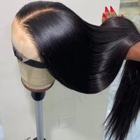 Perruque frontale HD pré-épilée en gros, 100 % cheveux humains vierges bruts, perruque frontale 360 sans colle, perruques en cheveux humains entièrement en dentelle 13x6