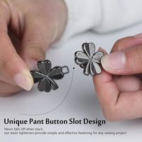 Boutons de jeans sans couture, simples, détachables, plaqués sans nickel, à motif floral et logo en relief, pour rétrécir instantanément les jeans