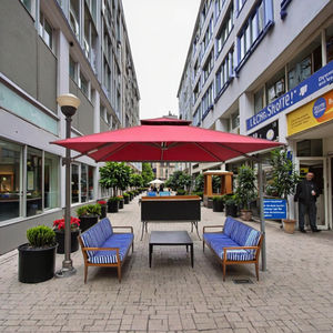 Parapluie d'extérieur à éclairage LED imperméable de style moderne <span class=keywords><strong>Parasol</strong></span> de patio de parc de jardin à la mode avec style romain pour hôtels - Product Image 2