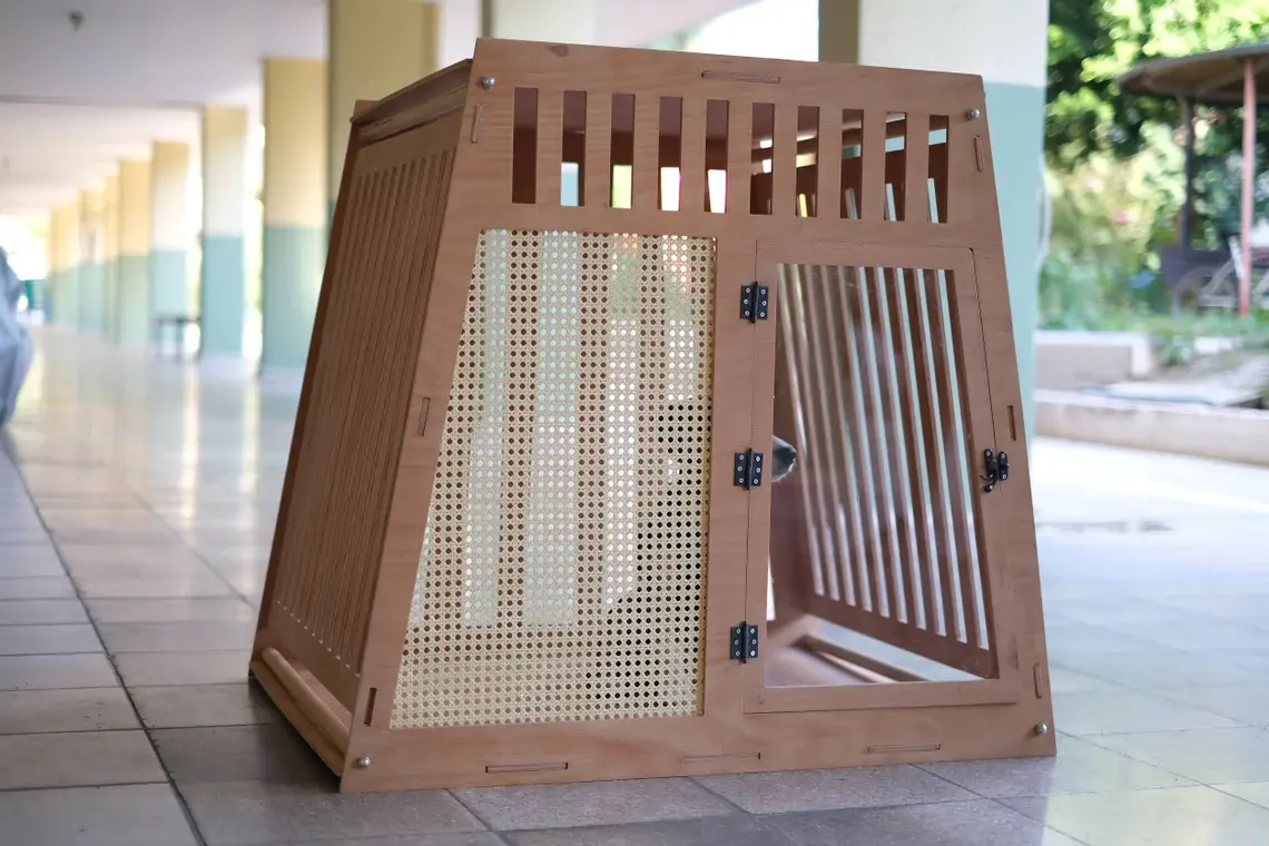 Modern Dog Crate Wood Dog House Pet Furniture Modern Cute Pet Kennel