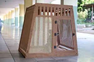 Meubles de chenil pour chien de luxe en bois caisse pour chien d'intérieur meubles armoire latérale Table caisse pour chien moderne