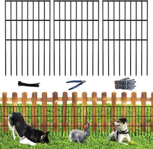 Giardino decorativo sotterraneo recinzione animale barriera per cani pannelli di ferro con telaio zincato filo di sicurezza utilizzo - Product Image 1