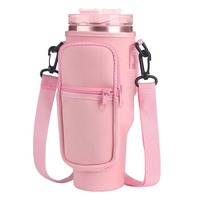 Étui isotherme en néoprène pour bouteille d'eau ou gobelet, 20oz, 30oz, 40oz, avec fermeture éclair, style bandoulière tendance