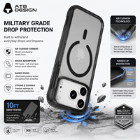 Coque de protection intégrale ATB Premium pour iPhone 17 18 Pro Max, personnalisée, effet mat, magnétique, sensation peau