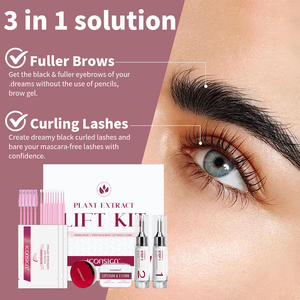 Kit de Tinte para Cejas y Pestañas con Extracto de Plantas Iconsign, Solución de Cisteamina Hcl OEM ODM, Resistente al Agua y al Rímel - Product Image 4