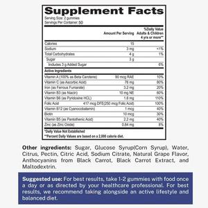 Integratore di ferro con vitamina C, A, vitamine B complesso, biotina e zinco Gummies di ferro Vegan Gummies di ferro per adulti pillole di ferro capsule - Product Image 2