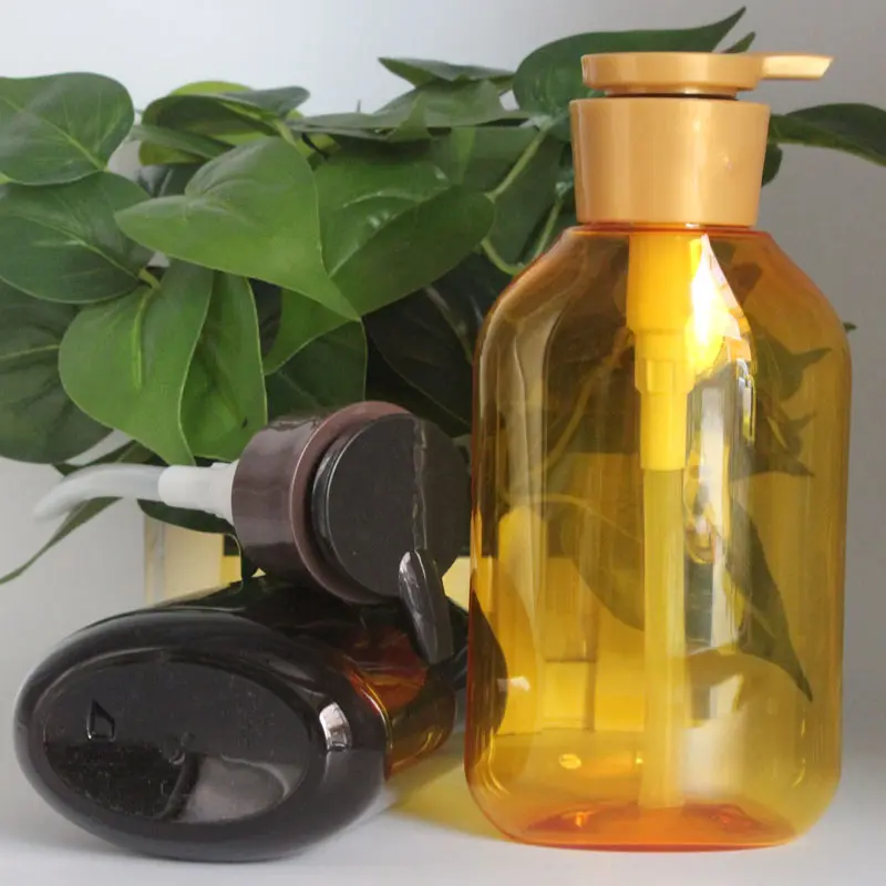 500ml bouteille de gel de bain d'huile de cheval shampooing bouteille de conditionneur de cheveux bouteille de liquide cosmétique