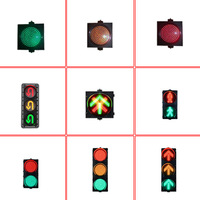 Feux de signalisation routière LED en aluminium Guangan, feux clignotants rouges/jaunes/verts, sécurité routière, avertissement pour les trottoirs, alimentation solaire/AC