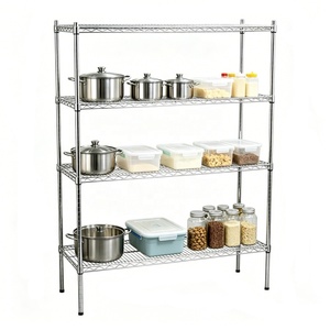 <span class=keywords><strong>Scaffale</strong></span> a 4 Ripiani <span class=keywords><strong>in</strong></span> <span class=keywords><strong>Acciaio</strong></span> Inox 201 <span class=keywords><strong>per</strong></span> <span class=keywords><strong>Cucina</strong></span>, Capacità 250kg, Certificato NSF - Product Image 2