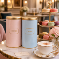 Boîte en fer blanc pour thé, café, bonbons, avec couvercle hermétique, couleur personnalisée, finition mate, emballage cadeau de marque