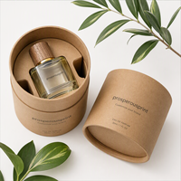 Boîte en carton cylindrique élégante avec impression personnalisée pour flacons de parfum, emballage cadeau, qualité de luxe