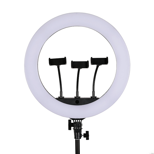 10 12 14 21inch Three Colors Dimmable Ringlight 18 Inch Photographic Makeup Studio Video Live Led Selfie Ring Light