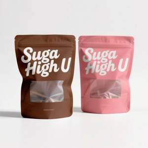 Sachets personnalisés imprimés, pochettes verticales pour aliments pour chiens, sacs d'emballage anti-odeur avec fermeture éclair en Mylar et fenêtre - Product Image 5