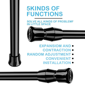 <span class=keywords><strong>Tringle</strong></span> télescopique polyvalente CF Custom <span class=keywords><strong>sans</strong></span> perçage, 28 pouces, en acier inoxydable, extensible, pour portes, armoires, rideaux <span class=keywords><strong>de</strong></span> douche, à tension réglable - Product Image 4