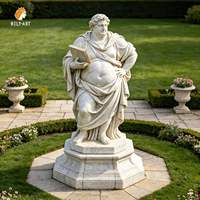 Estatua de Hombre Gordo de Tamaño Real en Mármol, Tallada a Mano, Tallado en Piedra Natural para Paisajes, en Venta, Marca MILY