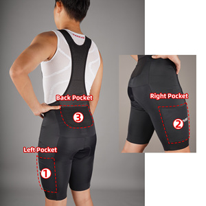 <span class=keywords><strong>Pantaloncini</strong></span> da ciclismo Darevie da uomo, neri, modello Cargo <span class=keywords><strong>Gravel</strong></span>, con compressione, imbottitura morbida e 3 tasche. - Product Image 4