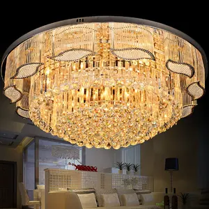 JYLIGHTING高品质北欧豪华发光二极管圆形现代大厅卧室水晶吸顶灯