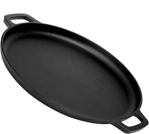 Vente de gros Poêle à crêpes à induction en fonte Poêle à tawa pour biscuits Poêle à pizza non revêtue - Product Image 1