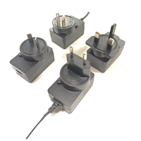 Adaptateur d'alimentation interchangeable ABS/PC avec prise DC 3V-30V 0.5A-3A pour CCTV, conforme aux normes UKCA CE RoHS ETL FCC RCM