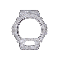 Boîtier de montre de luxe pour homme en argent sterling 925 avec moissanite VVS, serti de pierres, fait main, creux, OEM/ODM