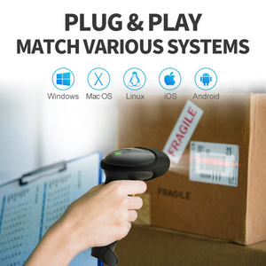 Lecteur de codes-barres 1D QR sans fil Xincode Factory, pistolet de lecture de codes QR, scanner de codes-barres 2D pour système de point de vente - Product Image 3