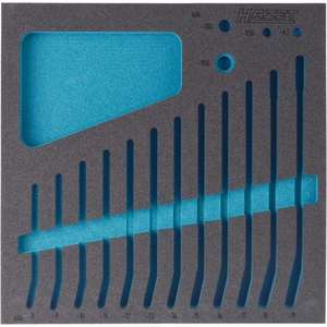 HAZET - 163-186L 2-component soft <b>foam</b> insert for 163-186/16 - EAN 4000896162338 <b>ROLLING</b> WORKSHOPS EMPTY TRAYS - Product Image 1