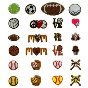 Parche de Chenilla Bordado Termoadhesivo con Borde Dorado para Baloncesto, Voleibol y Fútbol, al por Mayor - Product Image 1