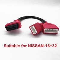 Adaptateur de passerelle pour Nissan 16 + 32 Sylphy 16 broches Câble d'ajout de clé Pas besoin de mot de passe Fonctionne avec Autel IM508 IM608 Lonsdor K518SE