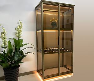 Perfil de armario de vidrio multifuncional: marco de aluminio integrado para vitrinas y vitrinas de vino - Product Image 6