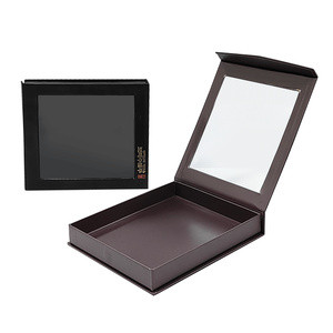 Custom Matt <b>Black</b> Paper Magnetic Closure Clear Window Gift <b>Box</b> Packaging With Clear PVC Window - Product Image 2