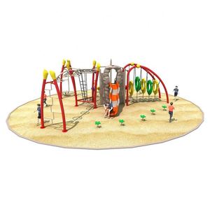 Physical Training Series <b>Plastic</b> Outdoor Climbers Steel Rope Climbing Playground Equipment With Monkey Bar <b>Slide</b> - Product Image 3