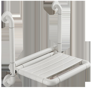 Bathroom Folding Shower Seat Wall Mounted Non Slip <b>Plastic</b> Safety <b>Stool</b> For Seniors 150 Kg Capacity Modern Design - Product Image 2