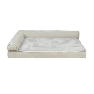 เตียงสัตว์เลี้ยงทรงสี่เหลี่ยมผืนผ้านุ่มอบอุ่นหรูหราพร้อมเมมโมรี่โฟมโซฟาแบบถอดได้และอุปกรณ์เสริมเตียงสุนัขซักได้ - Product Image 6