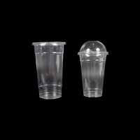 Gobelets en plastique jetables transparents en PET avec logo personnalisé, disponibles en 8oz, 9oz, 10oz, 12oz, 16oz, 20oz, 24oz