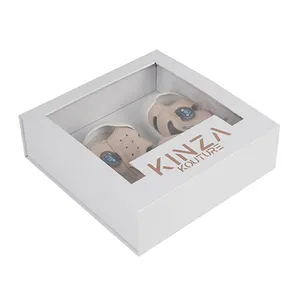 Wholesale gourmet presentation packaging paper shoe box cardboard box with clear window