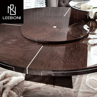 Table à manger en bois à ossature métallique de luxe personnalisée, italienne et moderne pour maison, hôtel, cuisine, meubles de salle à manger