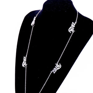 สร้อยคอโซ่โซ่รูปนกพิราบ Zeta phi Beta, สร้อยคอสแตนเลส1920ดีไซน์แบบมินิมอล - Product Image 2