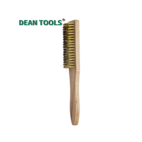 Brosse de nettoyage à manche plat en fil de laiton anti-étincelle 8*18mm, brosse d'entretien industrielle DEAN TOOLS